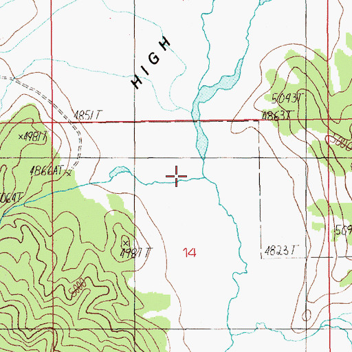 Topographic Map of North Fork Little Squaw Creek, ID