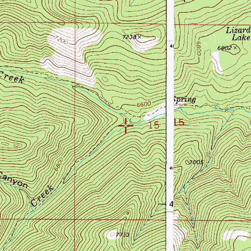 Topographic Map of North Fork Mahogany Creek, ID