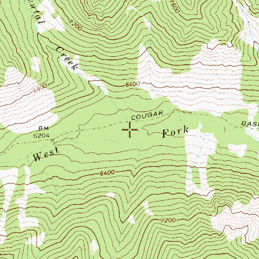Topographic Map of North Fork Monumental Creek, ID