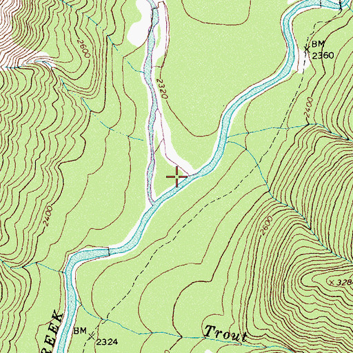 Topographic Map of North Fork Moose Creek, ID