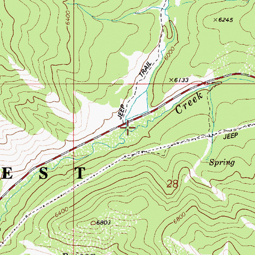Topographic Map of North Fork Pine Creek, ID