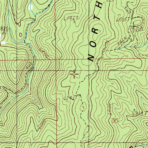 Topographic Map of North Fork Range, ID