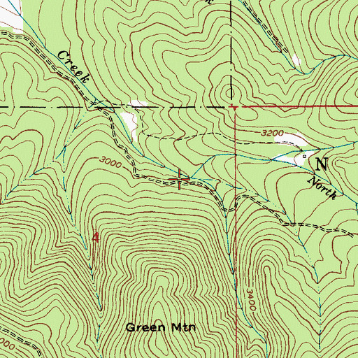 Topographic Map of North Fork Sage Creek, ID