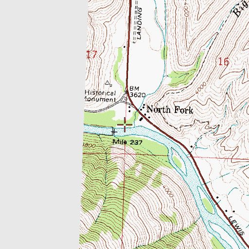 Topographic Map of North Fork Salmon River, ID