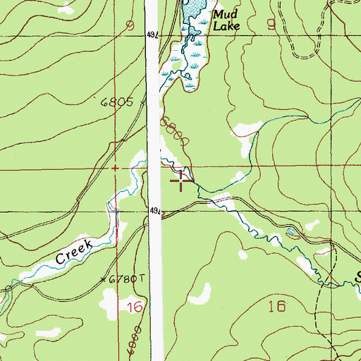 Topographic Map of North Fork Sand Creek, ID