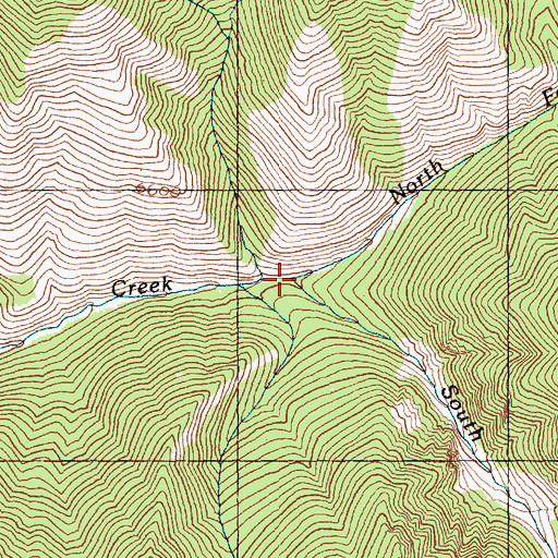 Topographic Map of North Fork Sheep Creek, ID