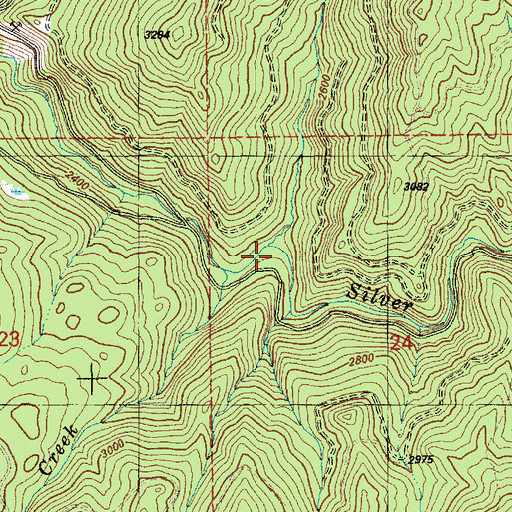 Topographic Map of North Fork Silver Creek, ID