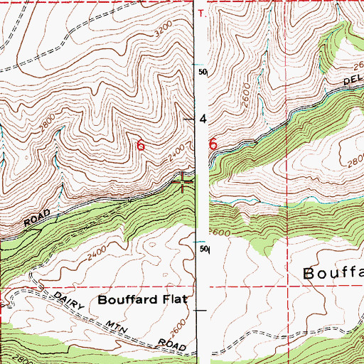 Topographic Map of North Fork Skookumchuck Creek, ID