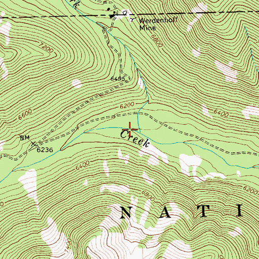 Topographic Map of North Fork Smith Creek, ID