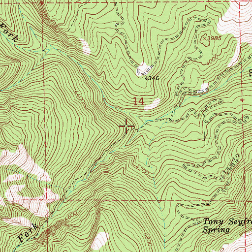 Topographic Map of North Fork Squaw Creek, ID
