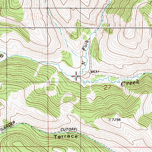 Topographic Map of North Fork Stump Creek, ID
