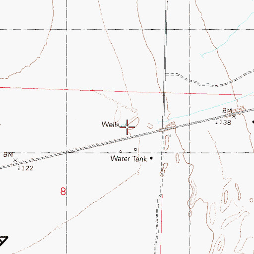 Topographic Map of Desert Wells, AZ