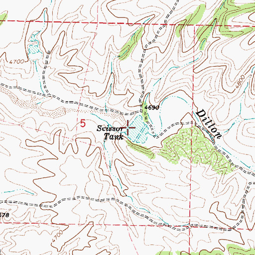 Topographic Map of Scissor Tank, AZ