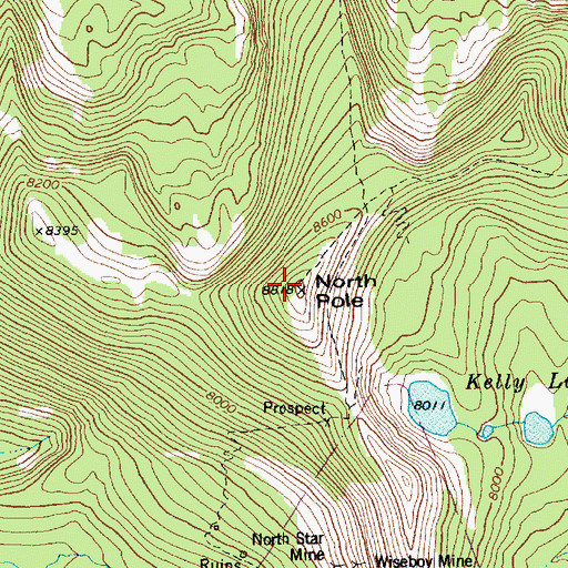 Topographic Map of North Pole, ID