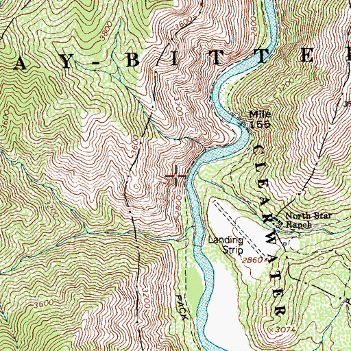 Topographic Map of North Star Creek, ID