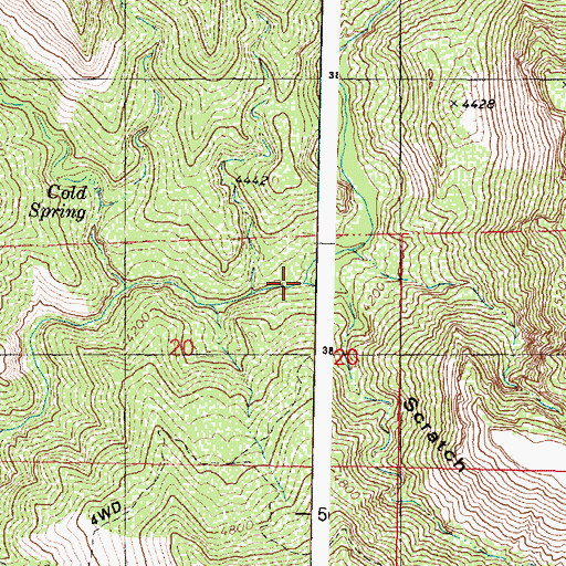 Topographic Map of Scratch Canyon, AZ
