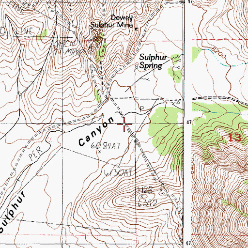 Topographic Map of North Sulphur Canyon, ID