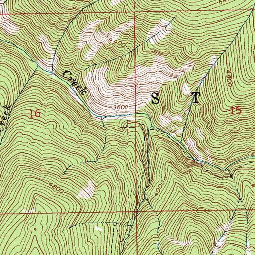 Topographic Map of Northbound Creek, ID