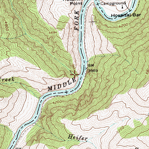 Topographic Map of Norton Creek, ID