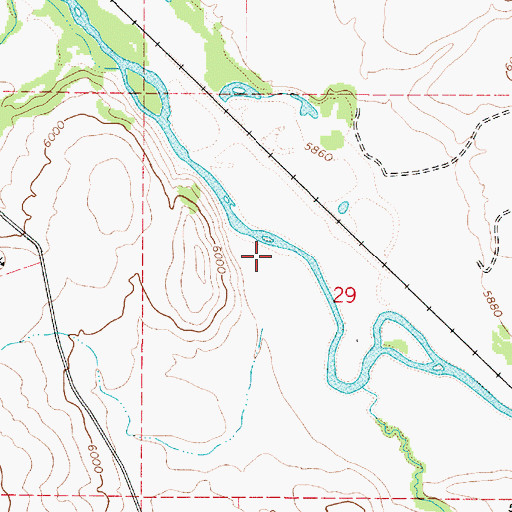 Topographic Map of Nounan Valley, ID