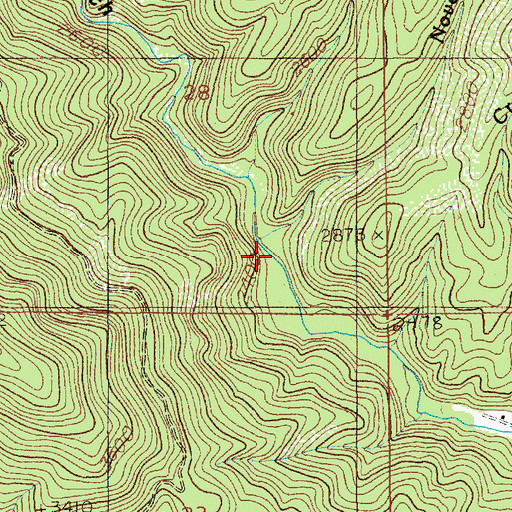 Topographic Map of November Creek, ID