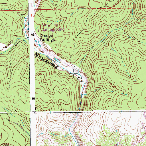 Topographic Map of Nugget Creek, ID