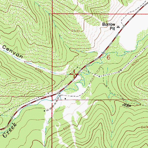 Topographic Map of Number Cut Timber Canyon, ID