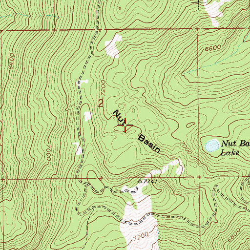 Topographic Map of Nut Basin, ID
