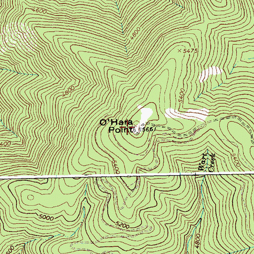 Topographic Map of O'Hara Point, ID
