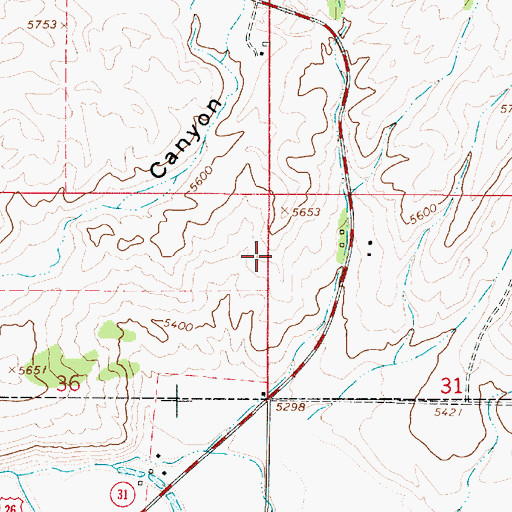 Topographic Map of Oakden Canyon, ID