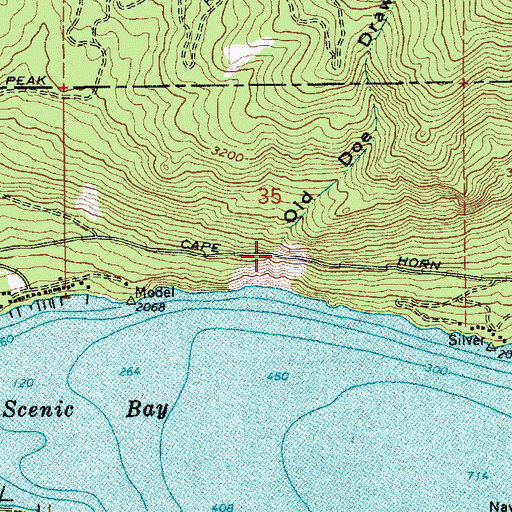 Topographic Map of Old Doe Draw, ID