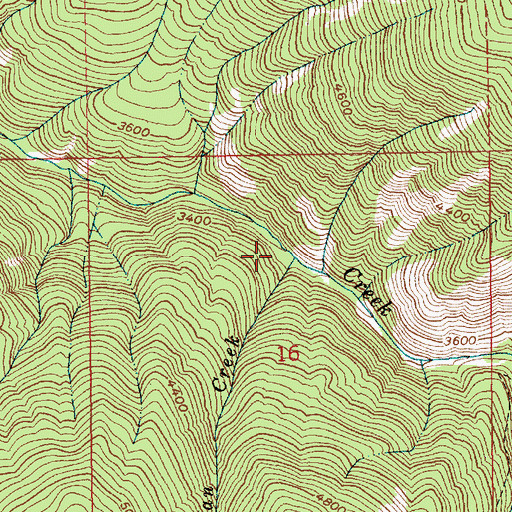 Topographic Map of Old Man Creek, ID
