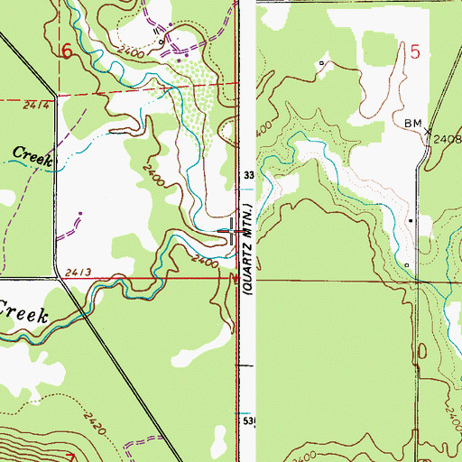 Topographic Map of Ole Creek, ID