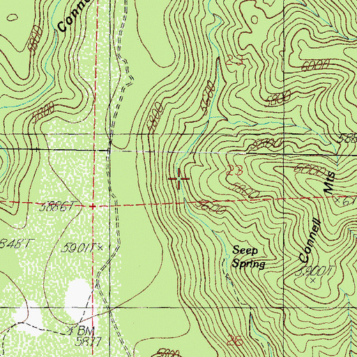 Topographic Map of Seep Spring, AZ