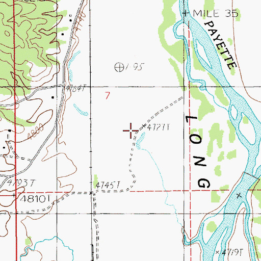Topographic Map of Olson Creek, ID