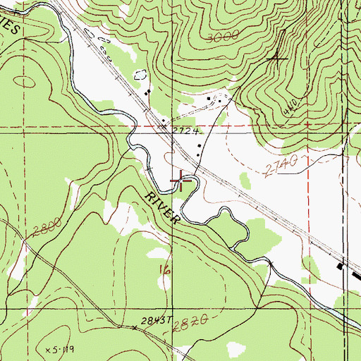 Topographic Map of Olson Creek, ID