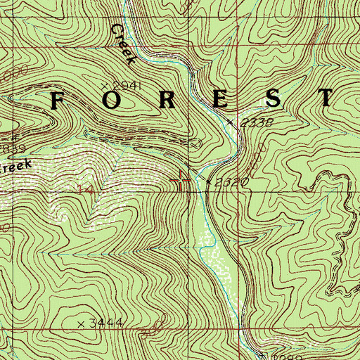 Topographic Map of Omaha Creek, ID