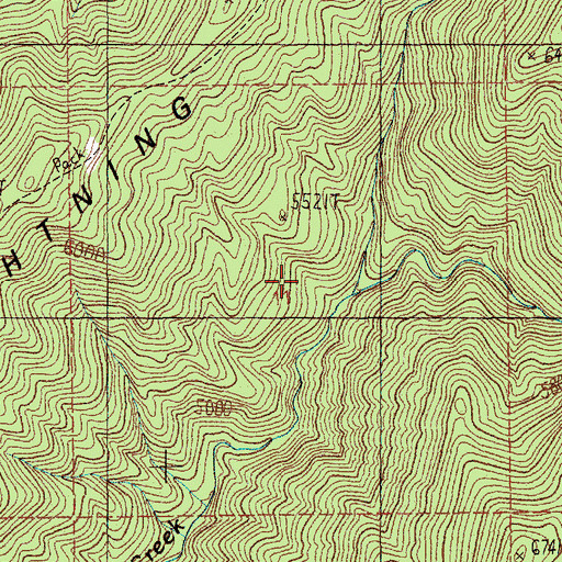 Topographic Map of Onion Creek, ID