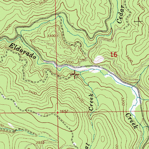 Topographic Map of Opal Creek, ID
