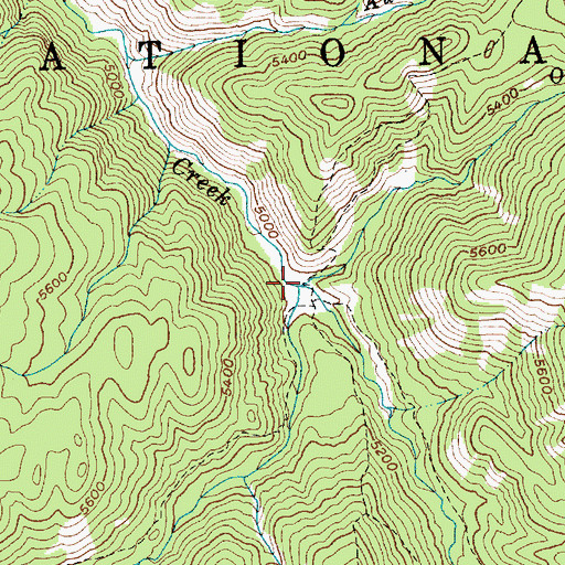 Topographic Map of Open Creek, ID