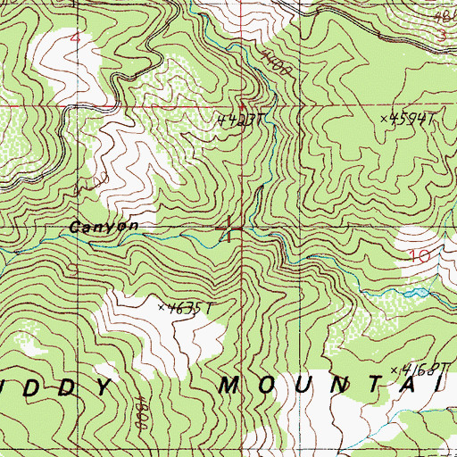 Topographic Map of Orchid Canyon, ID