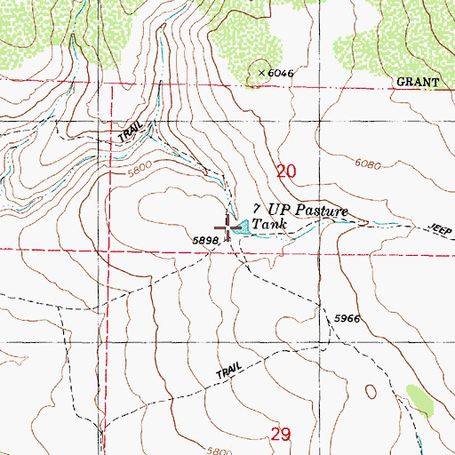 Topographic Map of Seven Up Pasture Tank, AZ