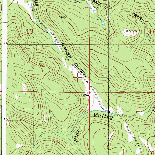 Topographic Map of Oregon Trail - Lander Cutoff, ID
