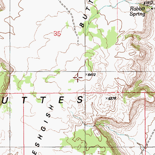 Topographic Map of Deshgish Butte, AZ