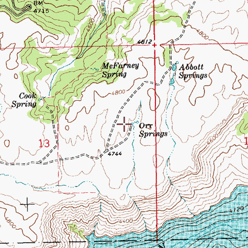 Topographic Map of Orr Springs, ID