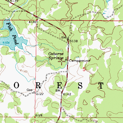 Topographic Map of Osborne Springs, ID