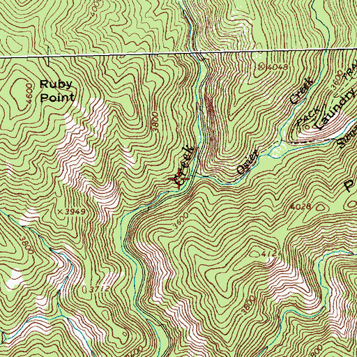 Topographic Map of Osier Creek, ID