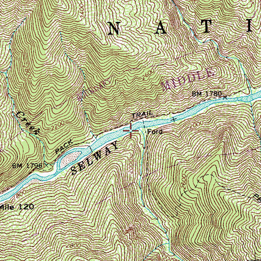 Topographic Map of Otter Creek, ID