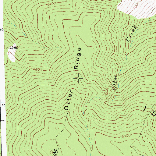 Topographic Map of Otter Ridge, ID