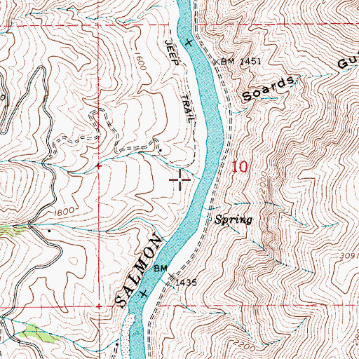 Topographic Map of Otto Creek, ID